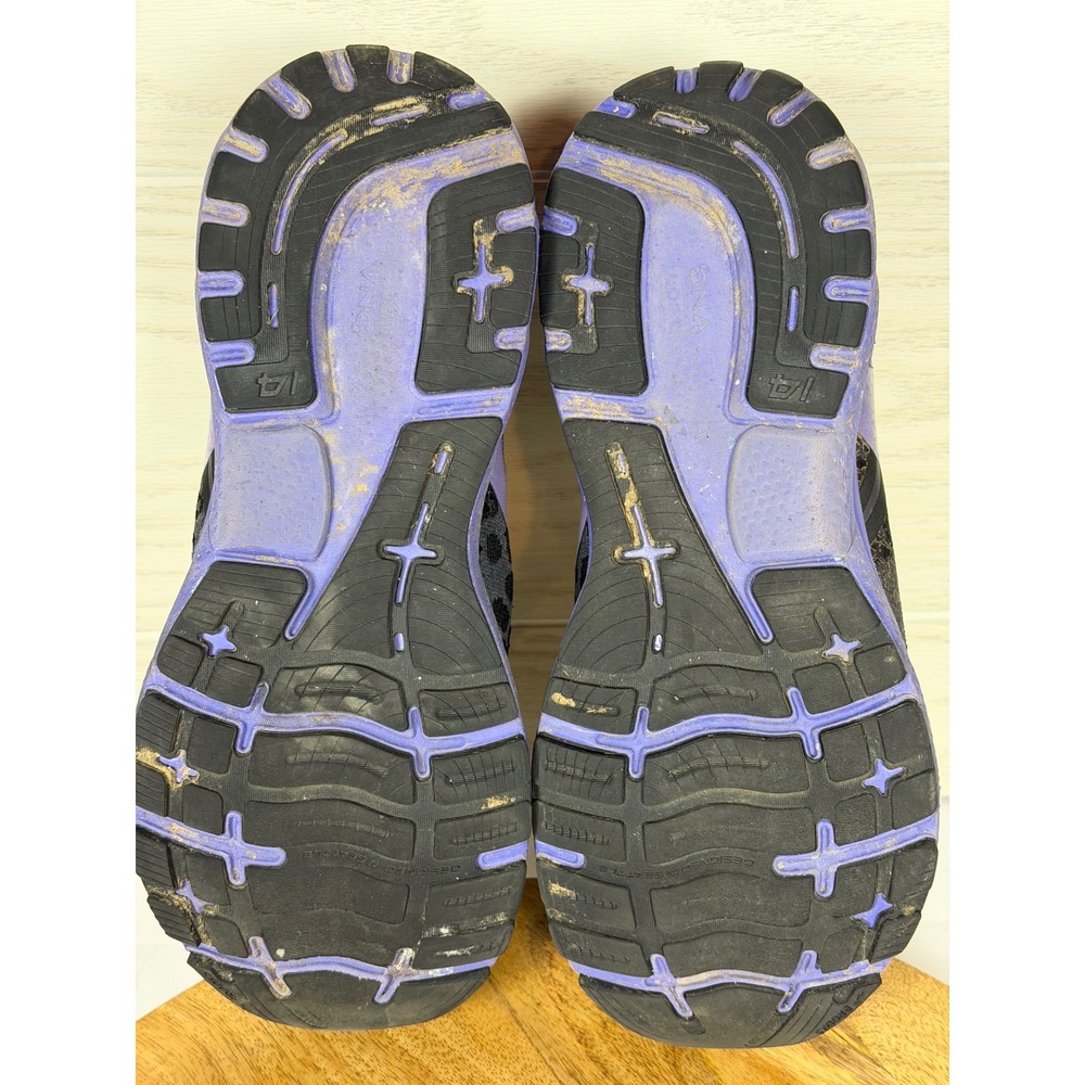 Brooks Ghost 14 Womens 11 Running Shoes Black Purple Leopard Print 1203551B098 - Picture 6 of 6